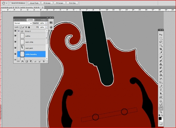 Creation of Bluegrass Mandolin: Step 4